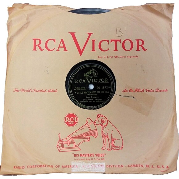 Roy Rogers 78 A Little White Cross On The Hill RCA Victor 20-1872 V-V+ Country - Picture 1 of 2